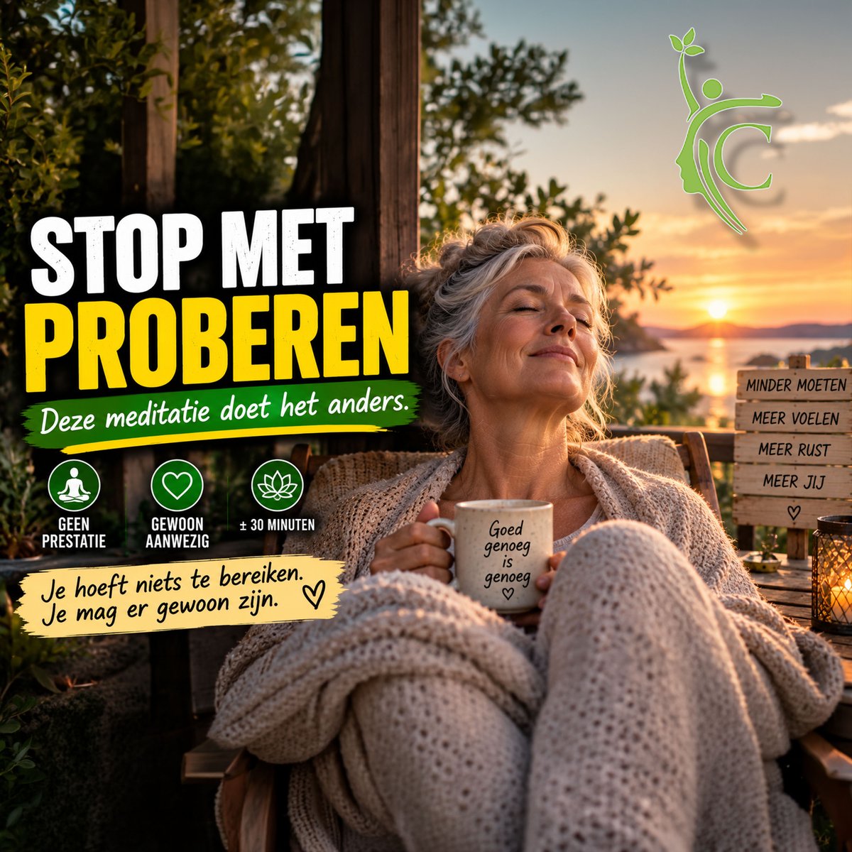 Niet kunnen ontspannen? Meditatie zonder dwang – Stop met proberen